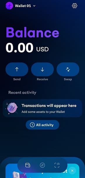 DueWallet transaction screen